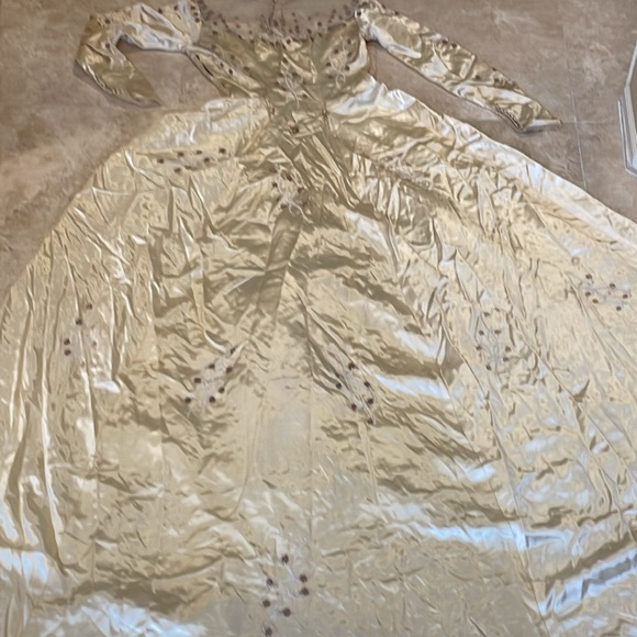 VINTAGE 1940’s ANTIQUE WEDDING GOWN size sm - Picture 5 of 16